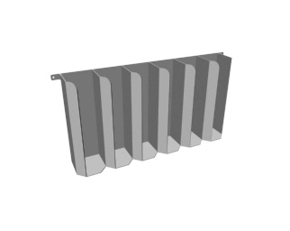 六格掛式杯架 尺寸：610x100x300mm