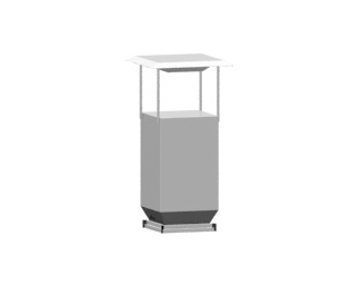 消聲器出風(fēng)口 尺寸：450x450x1400mm