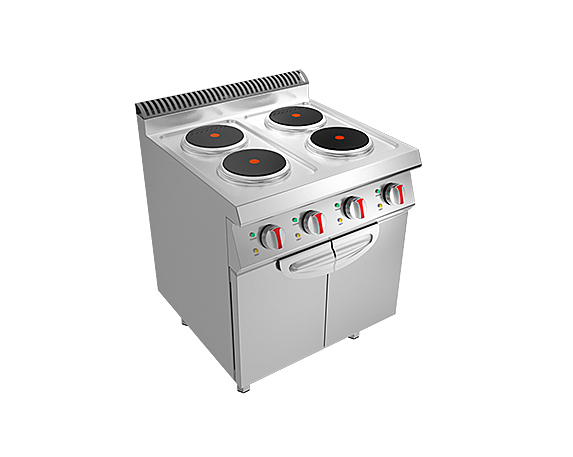 落地式電四頭煮食爐 尺寸：700x700x850+100mm