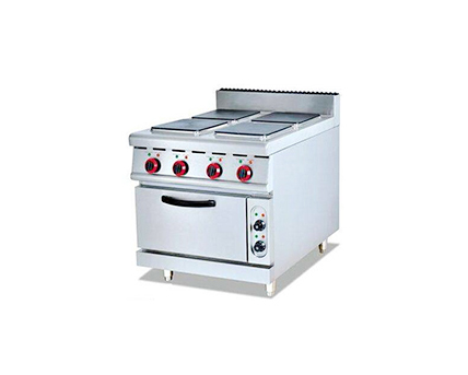 四頭煮食爐連下電焗爐 尺寸：800x750x900mm