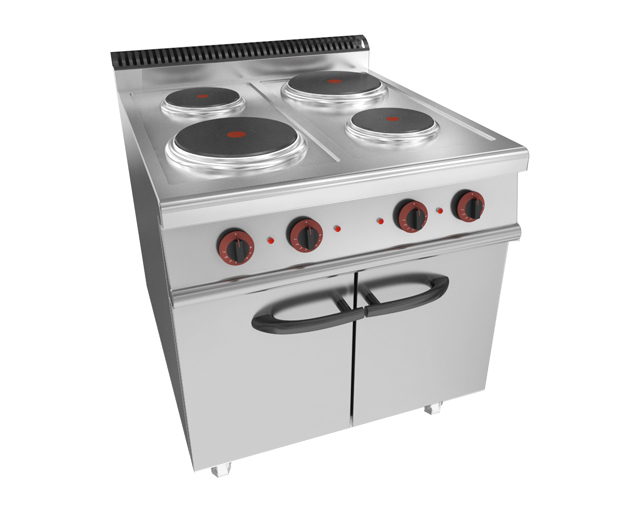 四頭電煮食爐連柜座 尺寸：800x900x850+100mm